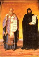 Фреска, изображающая Кирилла и Мефодия