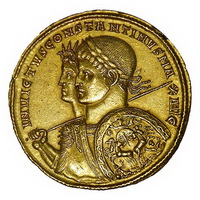 Монета императора Константина Великого (IV век)